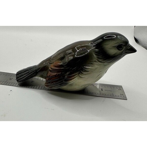 Vintage Goebal West Germany Sparrow Bird Figuine CV75 Porcelain Brown - Picture 15 of 16
